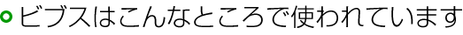ビブスはこんなところで使われています