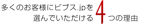多くのお客様にビブス.jpを選んでいただける4つの理由