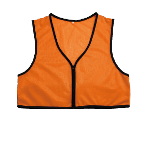 ショート丈ファスナー付きビブス